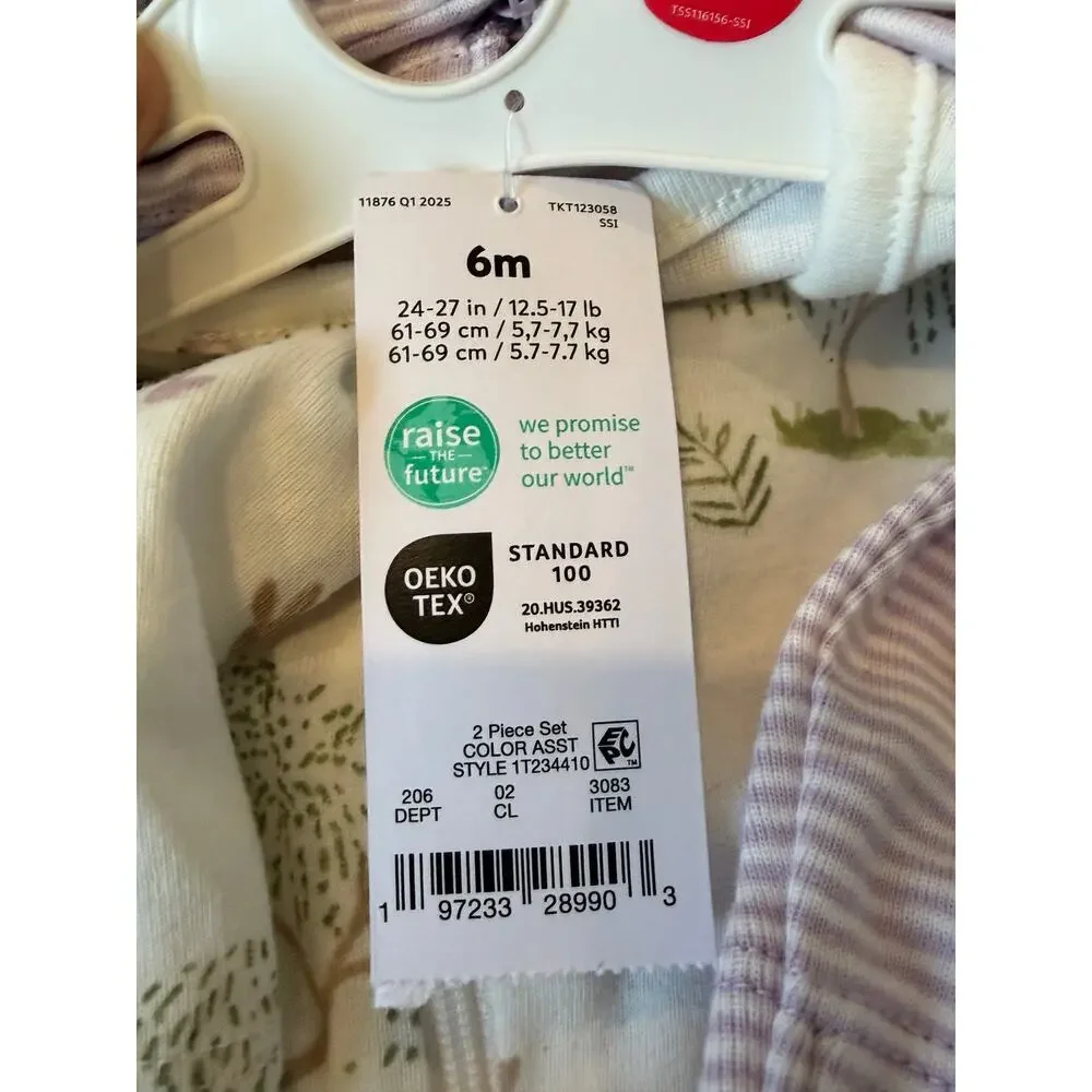 2-Pack Carter's Girls Romper/Sleeper Set. Deer.‎ NWT. 6M